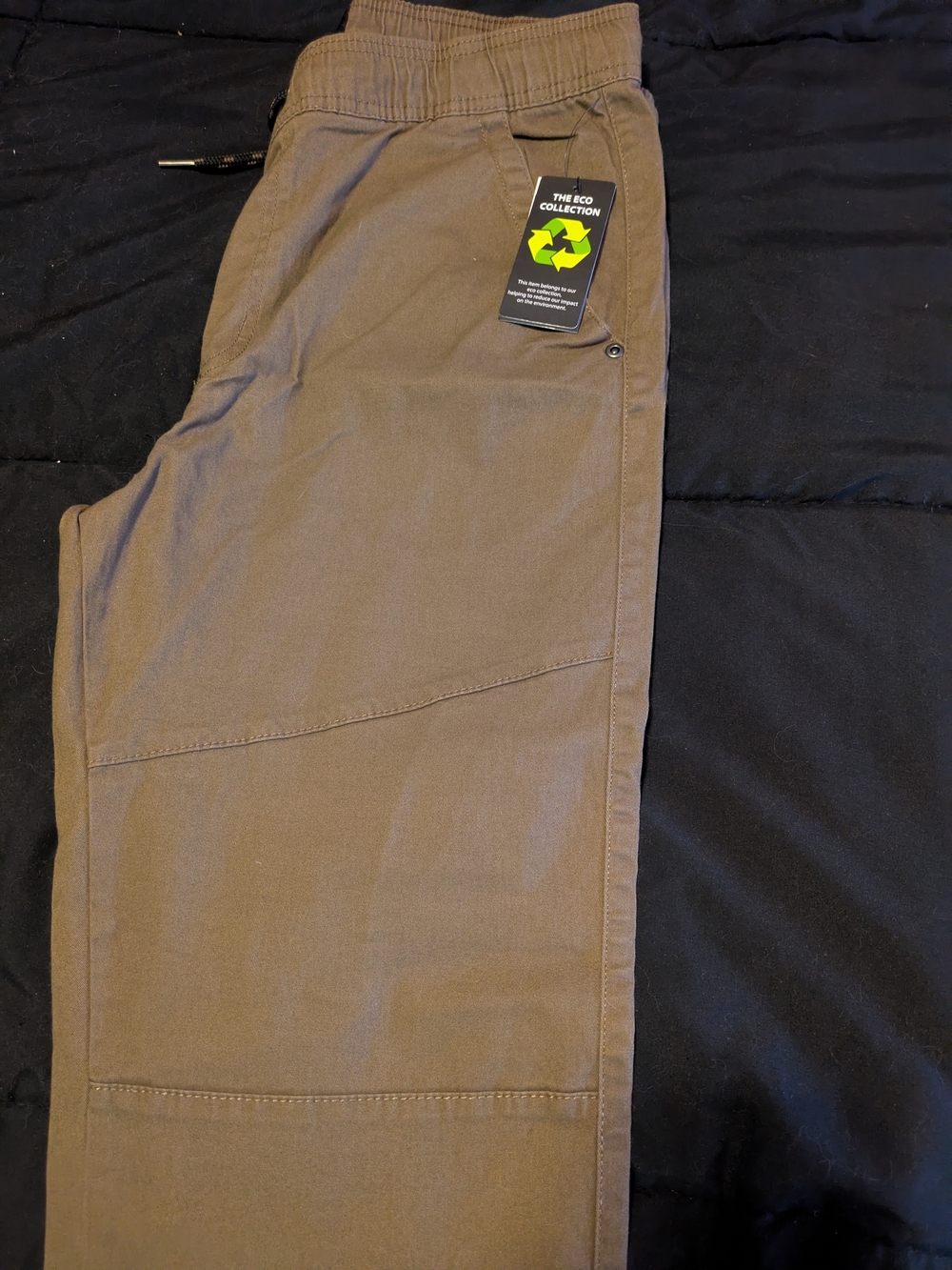 split Olive-Tan Men's Chino Jogger Pants